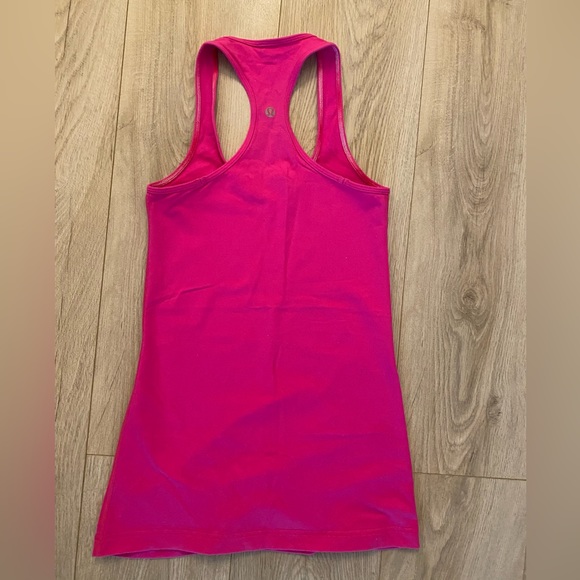 Lululemon racer back tops- 3 colours: bright pink, light purple and white (RIDE) - Picture 2 of 6